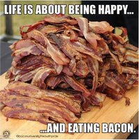 Happiness is eating Bacon.JPG